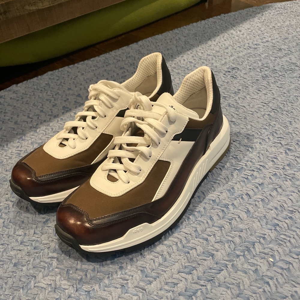 men’s Berluti $1,360  Pulse Mixed Media Calf Leather low Top Sneaker  US 10